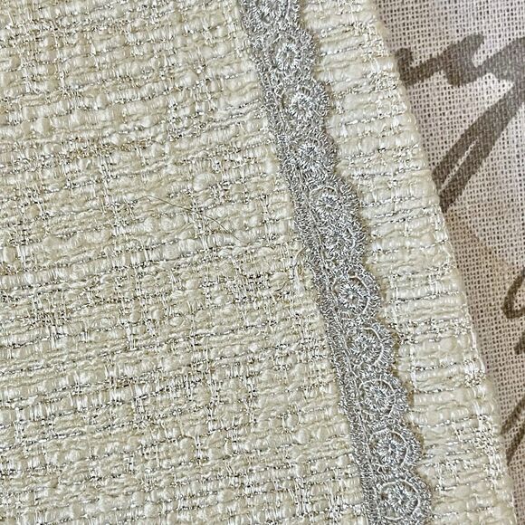 Sonia Pena Tweed Cropped Jacket Sz Large Bolero Mother Of The Bride Formal - Picture 6 of 13